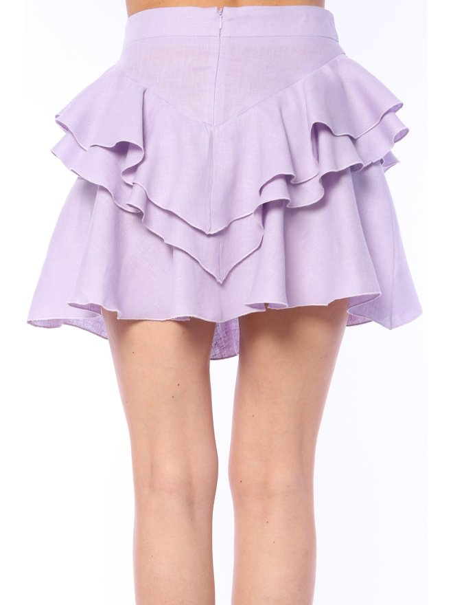 TGH LINO RUFFLED MINI SKIRT