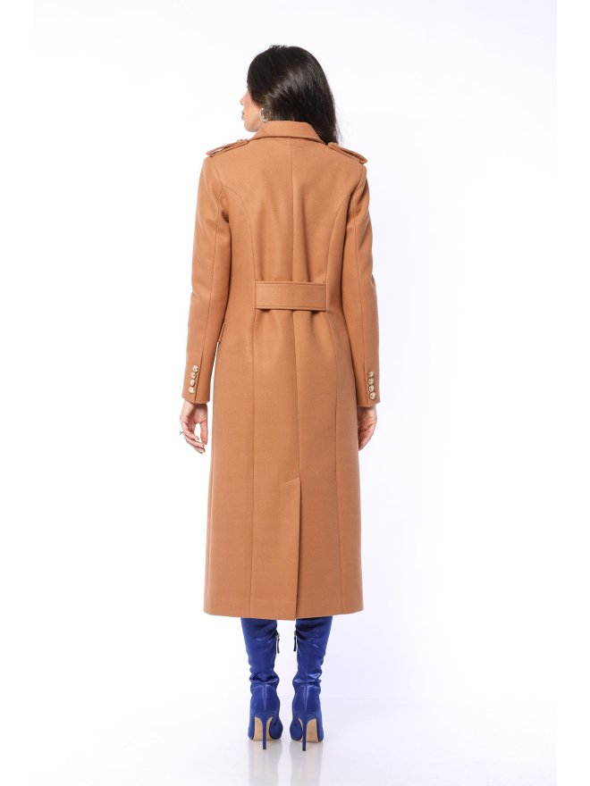 TGH PALTON MIDI POLISHED CU NASTURI AURII