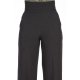 TGH TUXEDO STYLE PLEATED WAIST WIDE-LEG PANTS