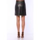 TGH LEATHERETTE HIGH-WAIST FRONT SLIT MINI SKIRT