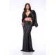 TGH SATIN MERMAID STYLE DRAPED BACK MAXI SKIRT