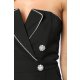 TGH CORSET STYLE JEWELLERY DETAILS FLARED JUMPSUIT