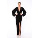 TGH GLAM VELVET PUFFED SLEEVES MAXI DRESS