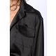 TGH ASYMMETRIC SATIN MIDI SHIRT-DRESS
