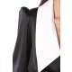 TGH SATIN POINTED COLLAR CONTRAST MINI DRESS
