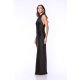 TGH MIDNIGHT ELEGANCE CUT-OUT BACK SATIN MAXI DRESS