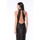TGH MIDNIGHT ELEGANCE CUT-OUT BACK SATIN MAXI DRESS