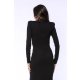 TGH DRAPED WAIST ASYMMETRIC FRONT SLIT MIDI DRESS