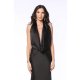 TGH GALA DROPPED COLLAR MERMAID SATIN MAXI DRESS