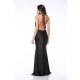 TGH GALA DROPPED COLLAR MERMAID SATIN MAXI DRESS