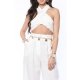 TGH LINO CROP TOP CRISS-CROSS