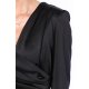 TGH ONE-SLEEVE SATIN MIDI DRESS