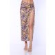 TGH ANIMAL PRINT FRONT SLIT MIDI SKIRT