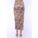 TGH ANIMAL PRINT FRONT SLIT MIDI SKIRT
