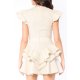 CARLA PURO LINO LAYERED RUFFLES MINI DRESS