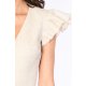 CARLA PURO LINO LAYERED RUFFLES MINI DRESS