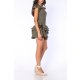 CARLA PURO LINO LAYERED RUFFLES MINI DRESS