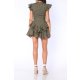 CARLA PURO LINO LAYERED RUFFLES MINI DRESS
