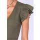CARLA PURO LINO LAYERED RUFFLES MINI DRESS
