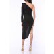 TGH ROCHIE MIDI DIN LYCRA CU O MANECA SLIT&RING