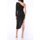 TGH ROCHIE MIDI DIN LYCRA CU O MANECA SLIT&RING