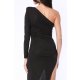 TGH ROCHIE MIDI DIN LYCRA CU O MANECA SLIT&RING