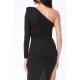 TGH ROCHIE MIDI DIN LYCRA CU O MANECA SLIT&RING