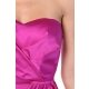 MARMURI ROCHIE MIDI ASIMETRICA DIN SATIN CU CORSET SI VOLANE