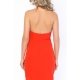 POESSE ROCHIE MIDI CU SLIT ADANC IN FATA SI TOP HALTER
