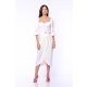 TGH ROCHIE MIDI DIN SATIN STIL LALEA CU DETALII BIJUTERIE