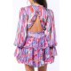TGH ROCHIE MINI RAINBOW CU VOLANE SI SPATE DECUPAT