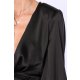 TGH PUFFED SLEEVES ASYMMETRIC SATIN MINI DRESS
