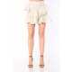 CARLA PURO LINO LAYERED HIGH WAIST RUFFLED MINI SKIRT