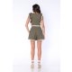 CARLA PURO LINO RUFFLES & LACE CROPPED TOP