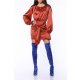 TGH ROCHIE MINI DIN SATIN TRENDSETTING CU ESARFA IN TALIE 