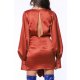 TGH ROCHIE MINI DIN SATIN TRENDSETTING CU ESARFA IN TALIE 
