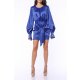 TGH ROCHIE MINI DIN SATIN TRENDSETTING CU ESARFA IN TALIE 