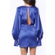 TGH ROCHIE MINI DIN SATIN TRENDSETTING CU ESARFA IN TALIE 