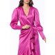 TGH ROCHIE MIDI DIN SATIN GRACE&STYLE CU VOLAN