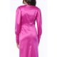 TGH ROCHIE MIDI DIN SATIN GRACE&STYLE CU VOLAN