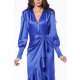 TGH ROCHIE MIDI DIN SATIN GRACE&STYLE CU VOLAN