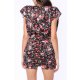 TGH FLORAL PRINT DRAPED MINI DRESS