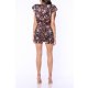 TGH FLORAL PRINT DRAPED MINI DRESS