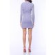 TGH ASYMMETRIC FRONT GLITTER LYCRA MINI DRESS 