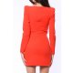 TGH CORSET STYLE HIGH SHOULDERS MINI DRESS