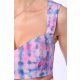 TGH LINO PRINCESS NECKLINE TIE-DYE PRINT CROP TOP