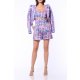 TGH LINO PRINCESS NECKLINE TIE-DYE PRINT CROP TOP