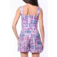 TGH LINO PRINCESS NECKLINE TIE-DYE PRINT CROP TOP