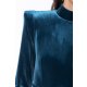 TGH ONE-SLEEVE VELVET DREAMS CUT-OUT BACK MIDI DRESS