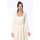 TGH ROCHIE MIDI A-LINE DRAPATA CU CORSET SI CATARAMA BIJUTERIE